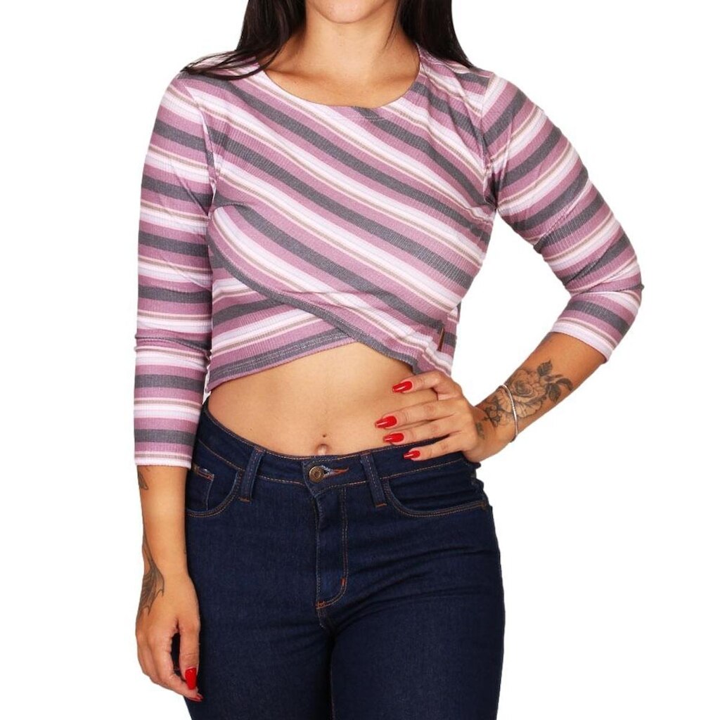Blusinha Stripe Stone Hang Loose Hang Loose