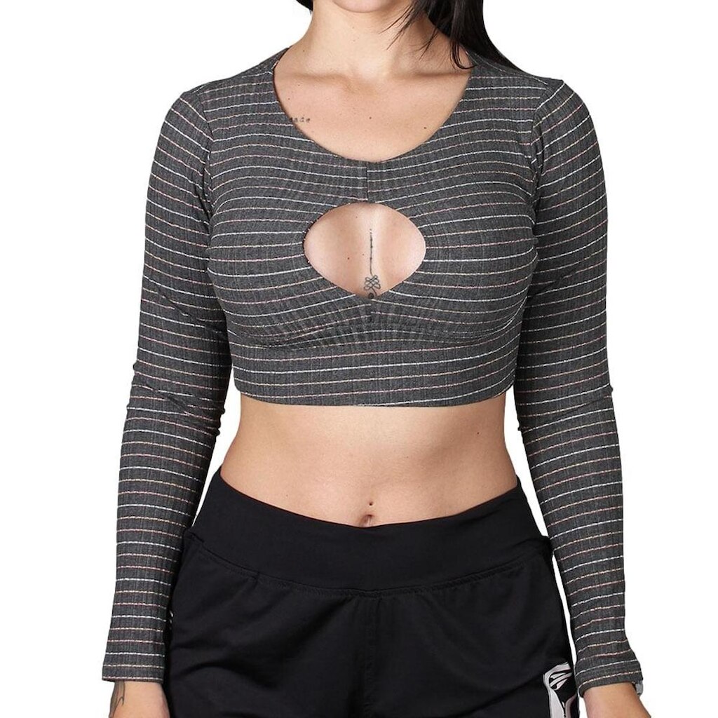 Blusinha Tricats Cropped Canelada Shine Tricats