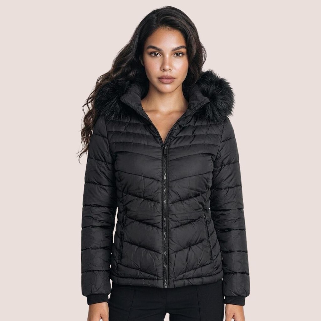 Bobojaco Feminino Forrado Com Capuz Removível Quen
