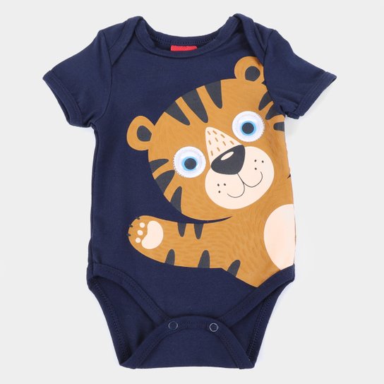 Body Bebê Kyly Leãozinho Masculino - Marinho Menor preço em Body Bebê Kyly Leãozinho Masculino - Marinho