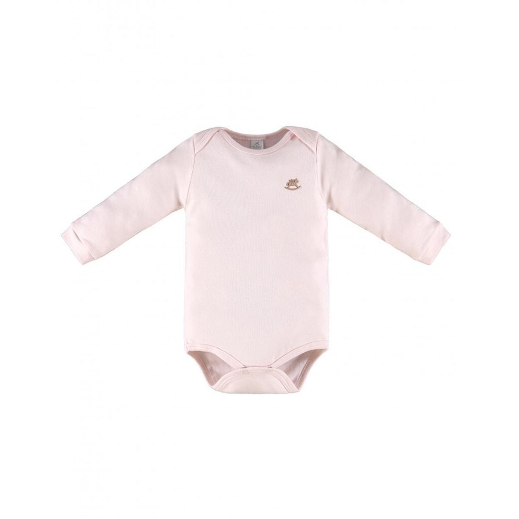 Body Bebê Manga Longa Rosa Claro Up Baby