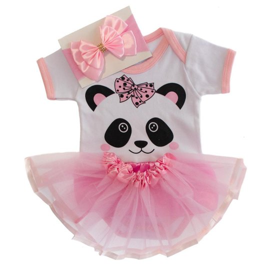 tule saia tutu panda