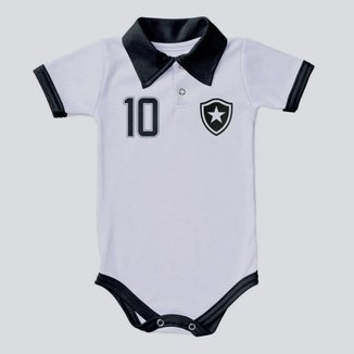 Body Botafogo Baby II Branco e Preto