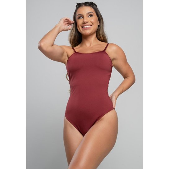 Body Cavado MVB Modas Costa Nua Feminino - Vinho Menor preço em Body Cavado MVB Modas Costa Nua Feminino - Vinho