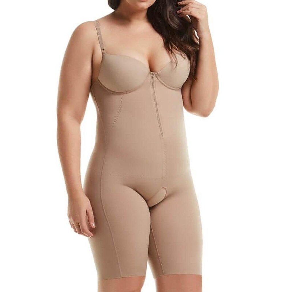 Body com Pernas e Zíper Alta Compressão Mondress 845RE Plus Size