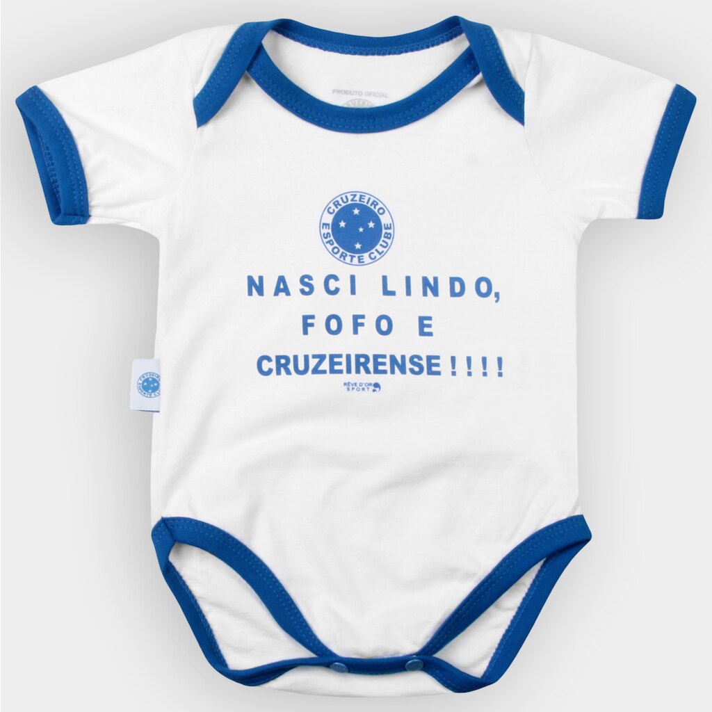 Body Cruzeiro Bebê "Nasci Lindo..."
