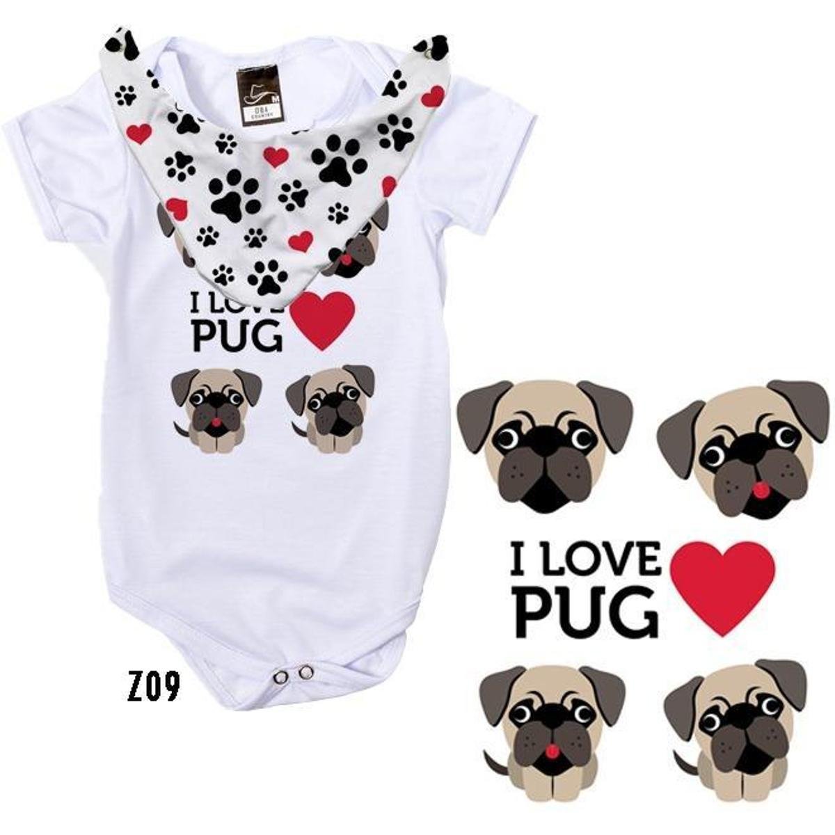 Body De Bebe Com Babador Estampado Patinhas De Cachorro Z09 Branco Netshoes