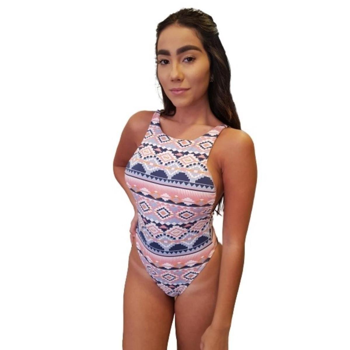 Menor preço em Body Maiô Regata Cavado Estampado