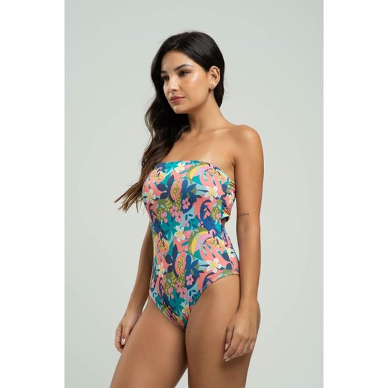 Body Maiô Tomara Que Caia Estampado Moda Praia Feminina