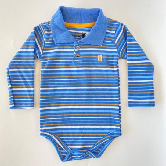 Body Manga Longa Gola Polo Kiko Baby Bebe Masculino Azul Tamanho Rn Ao G - Azul Menor preço em Body Manga Longa Gola Polo Kiko Baby Bebe Masculino Azul Tamanho Rn Ao G - Azul