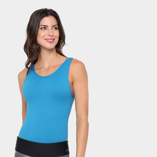 Body Memo Costas Tiras Em X Feminino - Azul