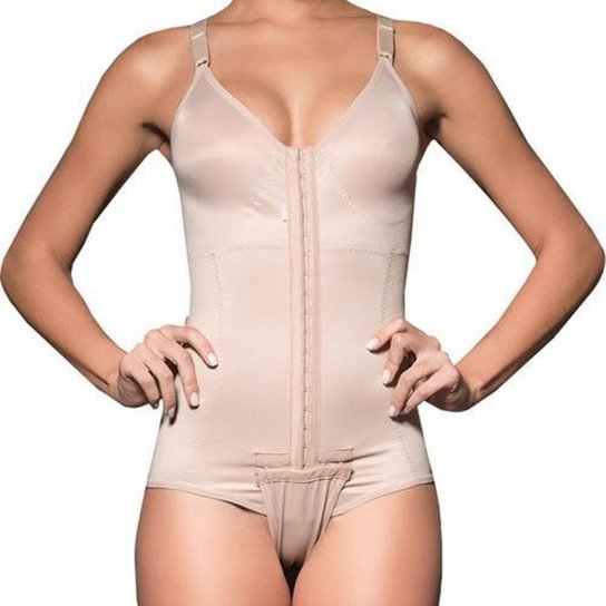 Body Modelador Pós-cirúrgico Com Abertura Frontal Cm425 - Bege