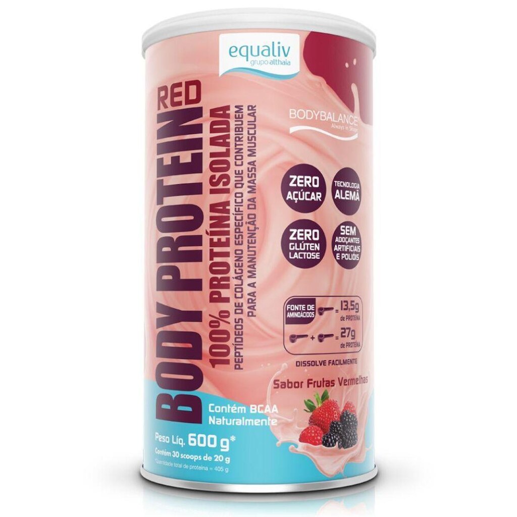 Body Protein Isolado BCAA Red 600g - Equaliv