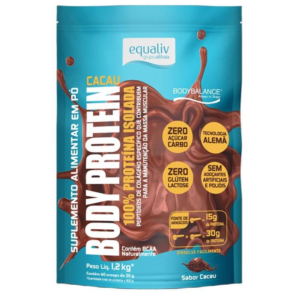 Body Protein Isolado Cacau 1.2Kg - Equaliv