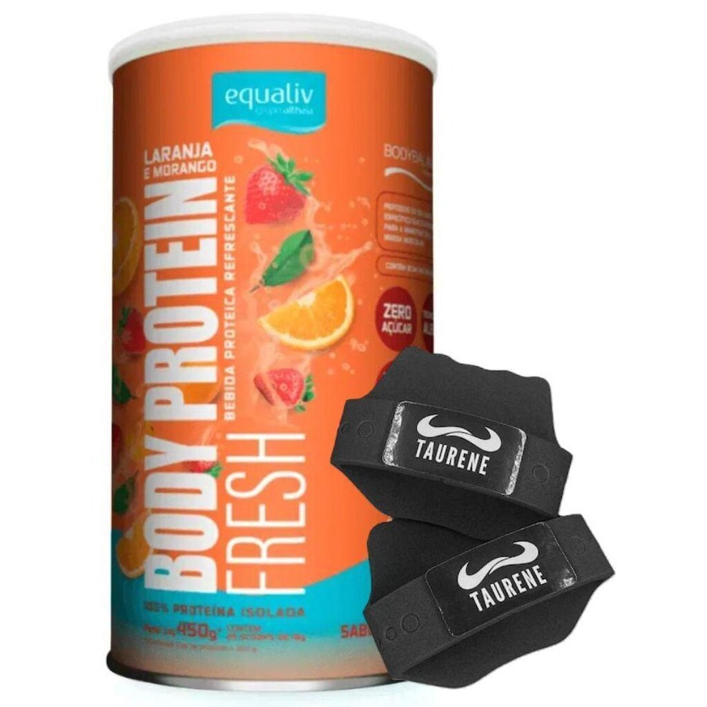 Body Protein Isolado Laranja Morango 450g Luva - Equaliv
