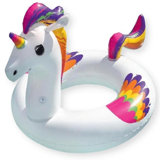 Boia Piscina Unicórnio Gigante Adulto Adolescente Blogueira - Colorido Menor preço em Boia Piscina Unicórnio Gigante Adulto Adolescente Blogueira - Colorido