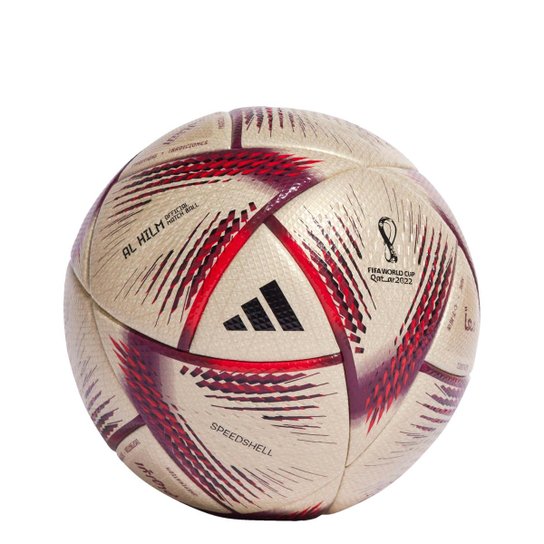 Bola Al Hilm Pro-Ouro Adidas - Bege+Vermelho Menor preço em Bola Al Hilm Pro-Ouro Adidas - Bege+Vermelho