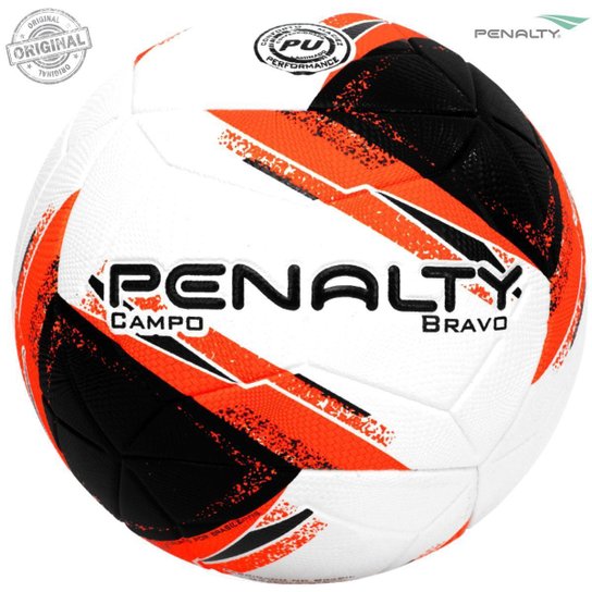 Menor preço em Bola Campo Penalty Pro / Pu / Bravo / Oficial - Branco+Preto