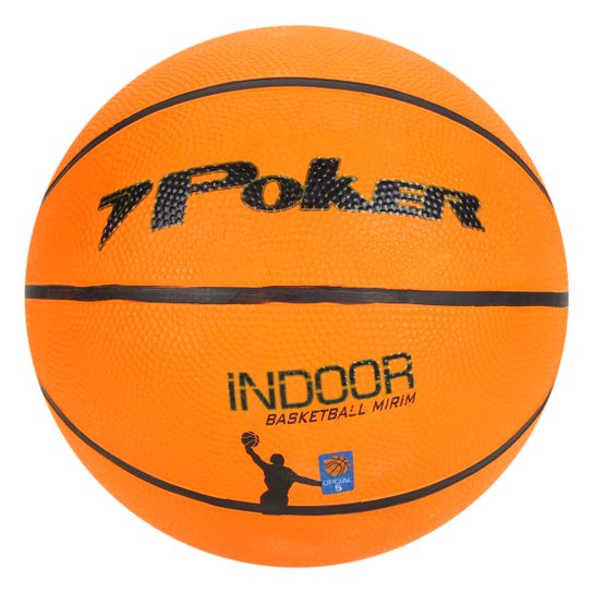 Bola de Basquete Poker Official Mirim Indoor - Laranja Claro Menor preço em Bola de Basquete Poker Official Mirim Indoor - Laranja Claro