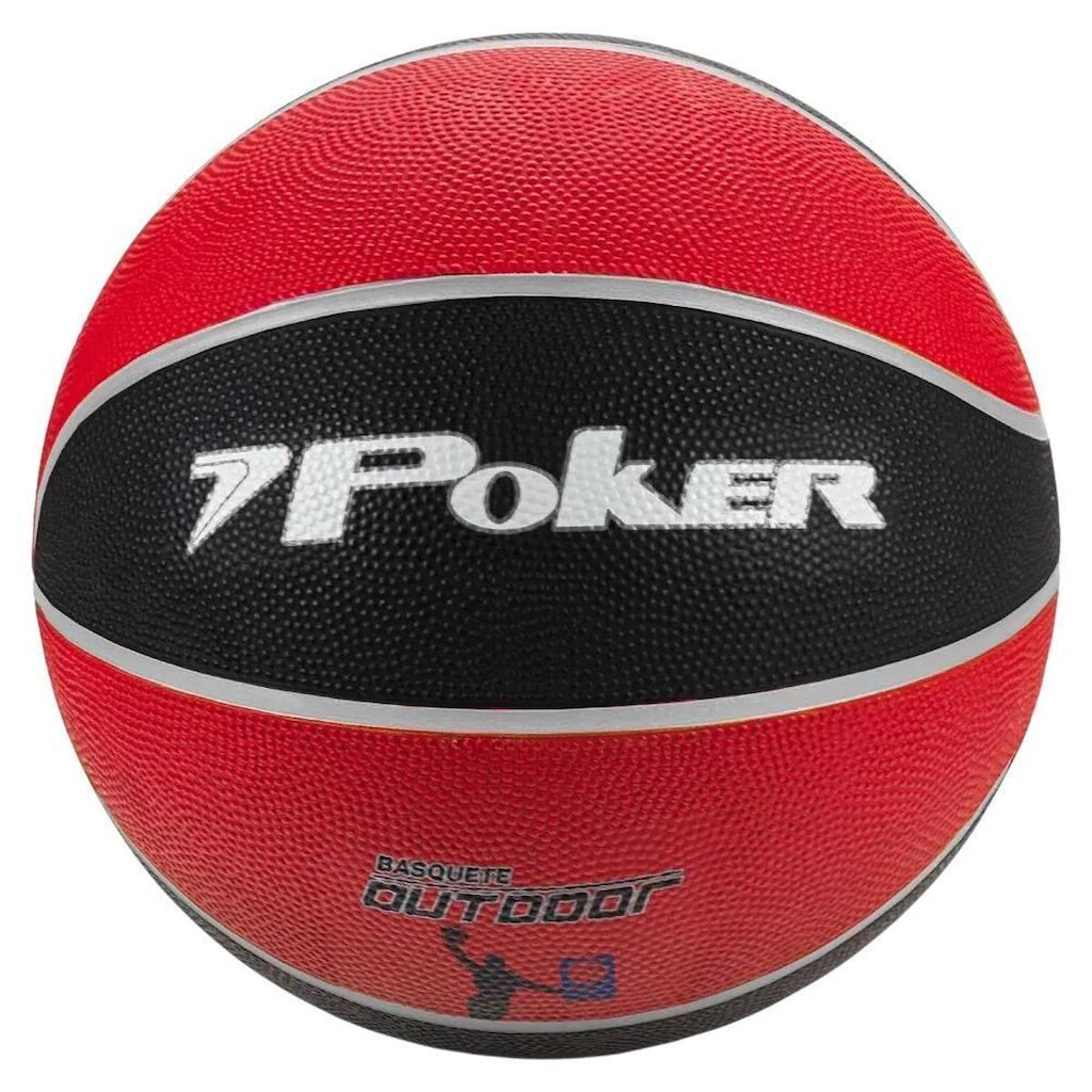 Bola de Basquete Poker Outdoor - Vermelho/preto