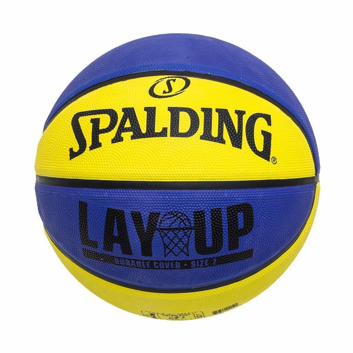 Bola de Basquete Spalding Lay Up Tam 7 Amarelo/Azul Menor preço em Bola de Basquete Spalding Lay Up Tam 7 Amarelo/Azul