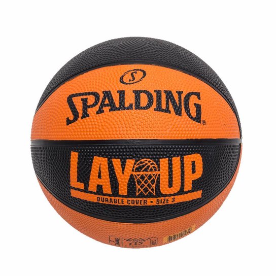 Bola De Basquete Spalding Lay-Up - Laranja+Preto Menor preço em Bola De Basquete Spalding Lay-Up - Laranja+Preto