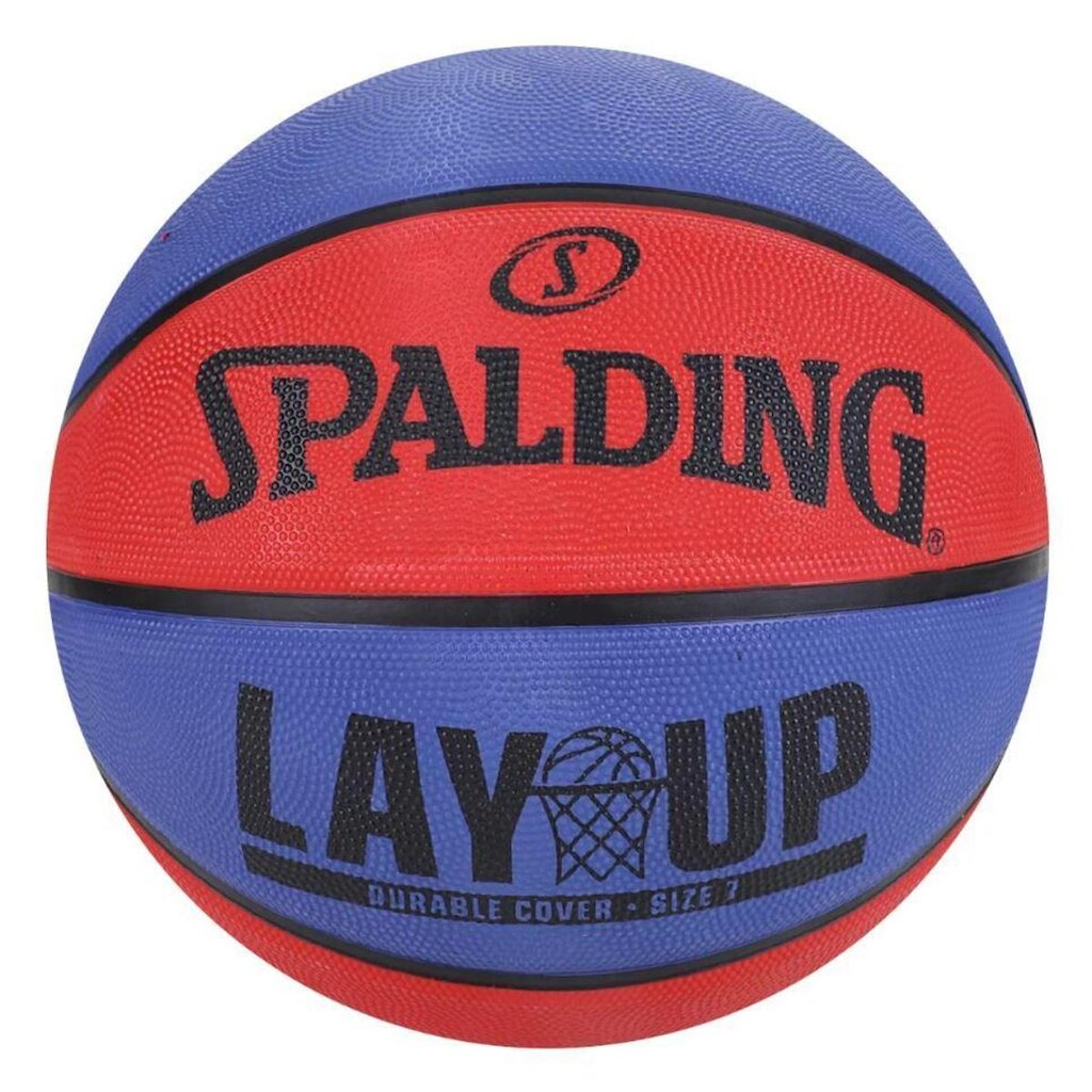 Bola De Basquete Spalding-LayUp-Borracha-Azul/Vermelho-Tam 7