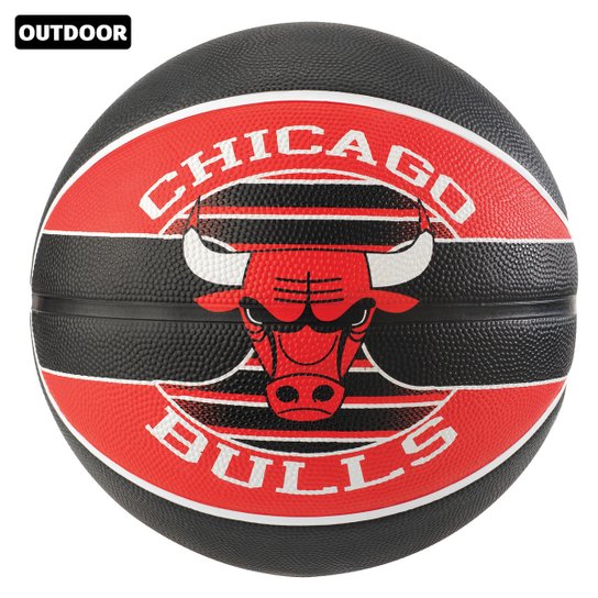 Bola de Basquete Spalding NBA Chicago Bulls Team Rubber Basketball Tam 7 - Preto+Vermelho Menor preço em Bola de Basquete Spalding NBA Chicago Bulls Team Rubber Basketball Tam 7 - Preto+Vermelho