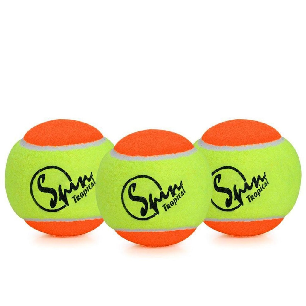 Bola de Beach Tennis Spin  Tropical - Pack com 03 Bolas