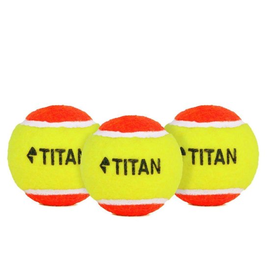 Bola de Beach Tennis Titan 03 Unidades - Laranja