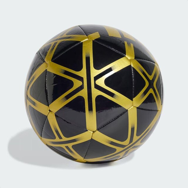 Bola de Futebol Adidas Starlancer Club Campo Preto e Dourado