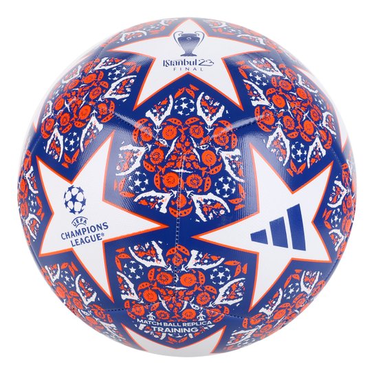 Bola de Futebol Campo Adidas Champions League 23 Final Istambul Training - Branco+Azul é ruim? Bola de Futebol Campo Adidas Champions League 23 Final Istambul Training - Branco+Azul é boa?