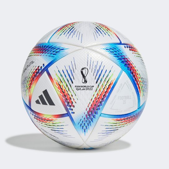 Bola de Futebol Campo Adidas Copa do Mundo 2022 Al Rihla Pro - Branco+Azul Menor preço em Bola de Futebol Campo Adidas Copa do Mundo 2022 Al Rihla Pro - Branco+Azul