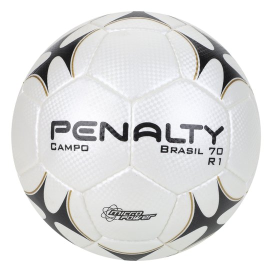 Bola de Futebol Campo Penalty Brasil 70 R1 XXI - Branco+Preto Menor preço em Bola de Futebol Campo Penalty Brasil 70 R1 XXI - Branco+Preto