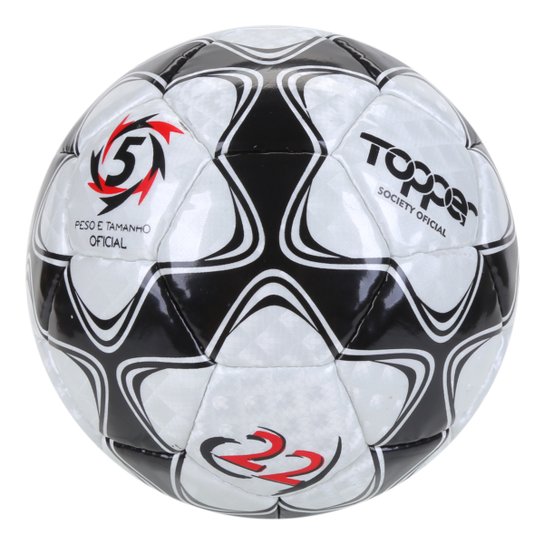 Bola de Futebol Society Topper Slick 22 - Branco+Preto é ruim? Bola de Futebol Society Topper Slick 22 - Branco+Preto é boa?