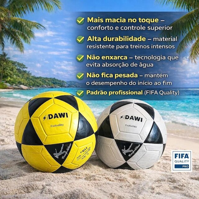 Bola De Futevôlei e altinha Oficial Dawi ORIGINAL 5 APROVADA