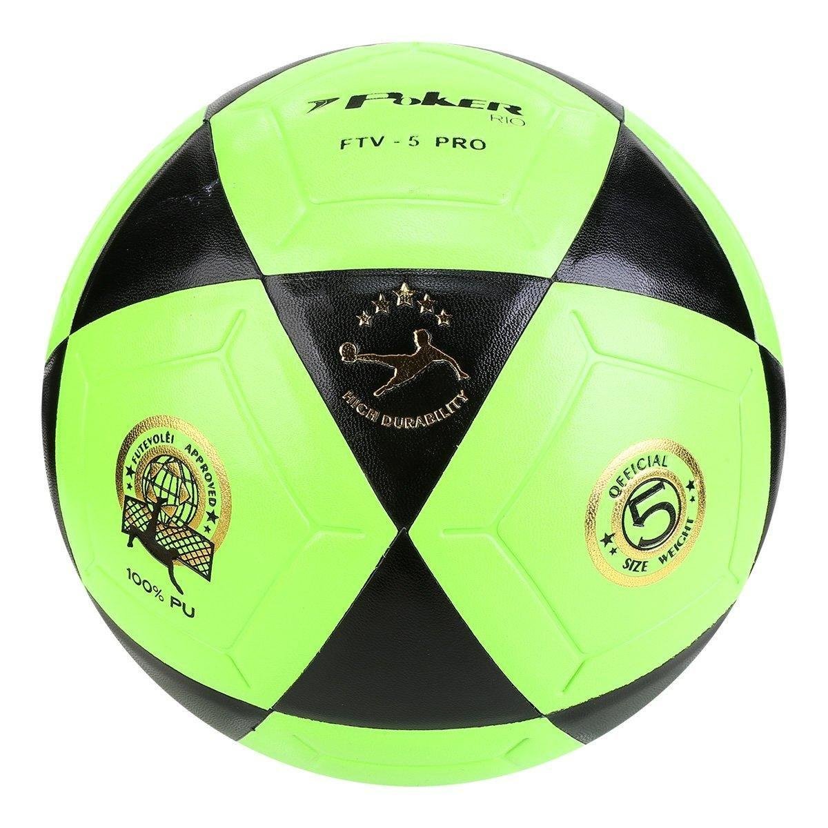 Bola de Futevôlei Poker Rio - Verde+Preto | Netshoes