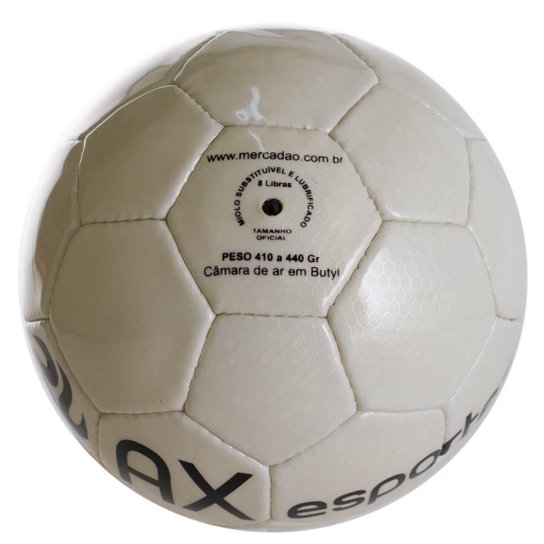 Bola de Futsal AX Esportes Maxi com 32 Gomos Costurados - Branco Menor preço em Bola de Futsal AX Esportes Maxi com 32 Gomos Costurados - Branco