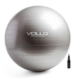 Bola De Ginástica Gym Ball Cinza  55cm - Academia - Vollo