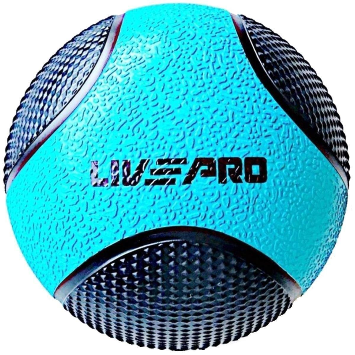 Bola De Peso Medicine Ball 8 Kg Liveup Pro E Lp811008 Azul+Preto