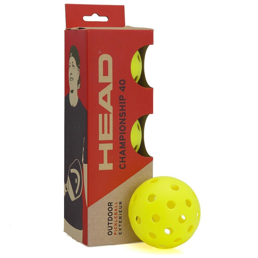 Bola De Pickleball Head Championship 40 - Pack com 3 Bolas