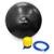 Bola de Pilates 75cm Muvin – Com Bomba – Antiestouro – Suporta até 300kg – Ginástica – Yoga Fitness - Preto