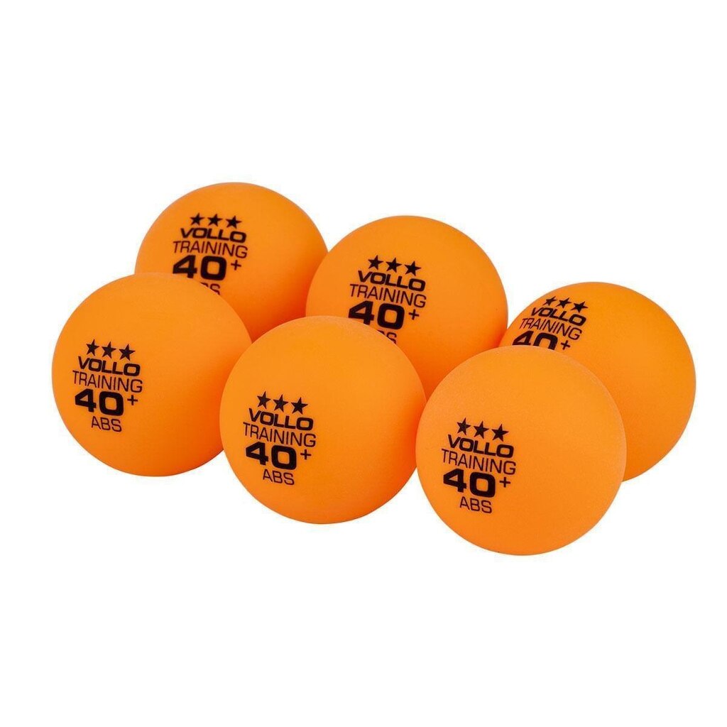 Bola de Tênis de Mesa Ping-Pong Training 3 Estrelas ABS 6 Unidades Laranja Vollo