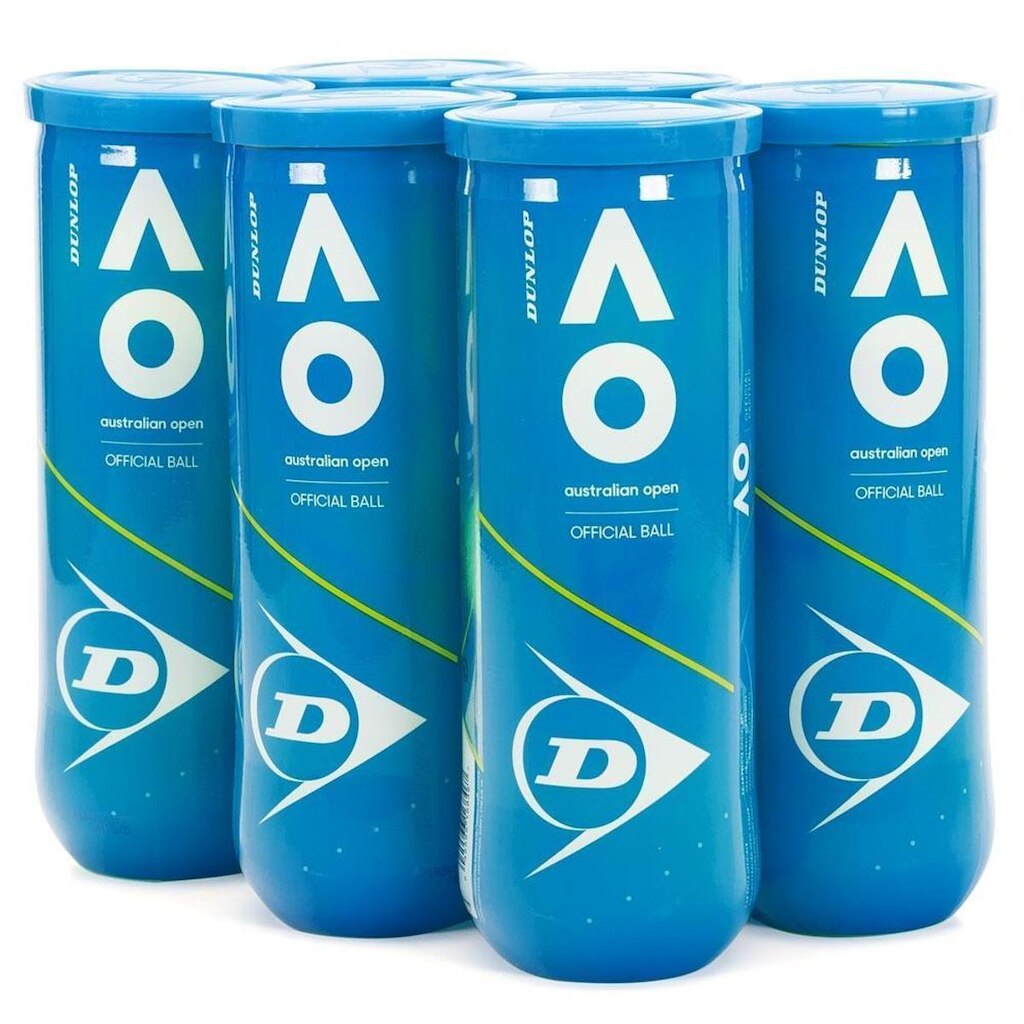 Bola de Tênis Dunlop Australian Open - Pack com 6 tubos