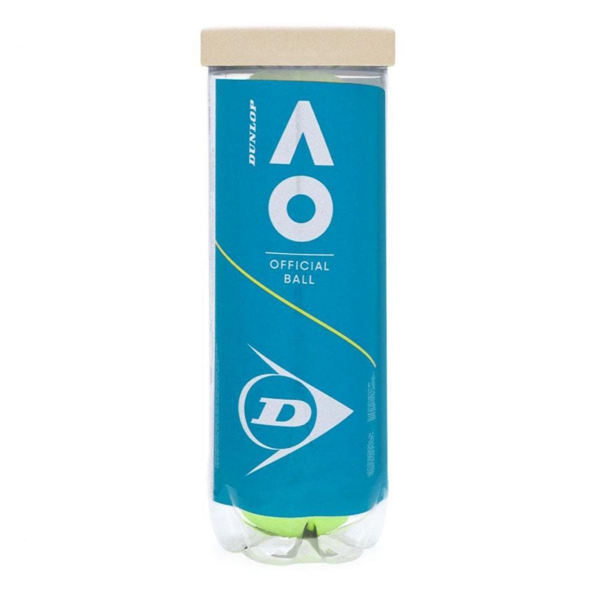 Bola de Tênis Dunlop Australian Open Tubo Com 03 Bolas