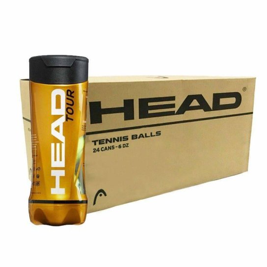 Bola de Tênis Head Tour - Caixa com 24 tubos - Verde Menor preço em Bola de Tênis Head Tour - Caixa com 24 tubos - Verde