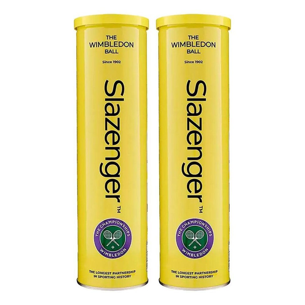 Bola De Tênis Slazenger Wimbledon Pack Com 02 Tubos de 04 Bolas