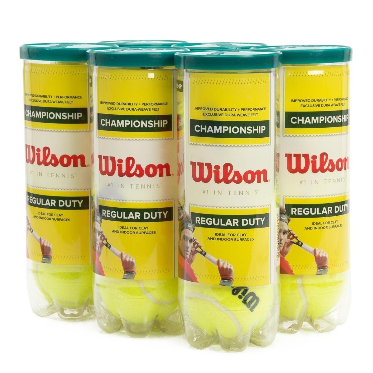 Bola de Tênis Wilson Championship Regular Duty Saibro Pack com