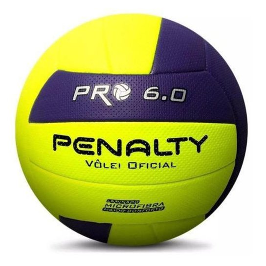 Bola De Vôlei 6.0 Pro Amarela E Azul Penalty