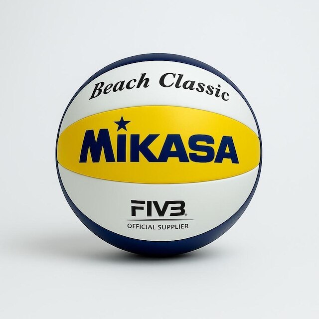 Bola de Vôlei de Praia Mikasa Beach Classic BVC e Bomba de Ar